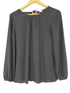 J. by J. Crew Black Sheer Long Sleeve Blouse – Size Small